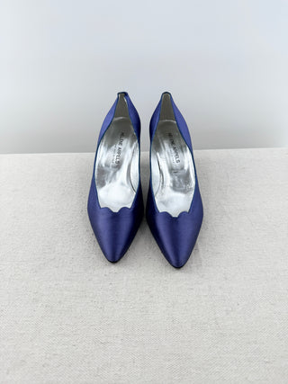 Helene Arpels satin low heel pumps, 38.5