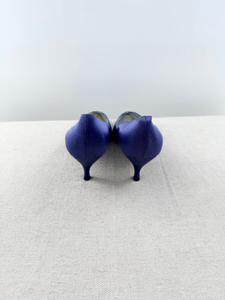 Helene Arpels satin low heel pumps, 38.5