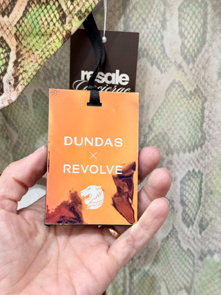 Dundas x Revolve semi sheer snake print cut out bodysuit, s