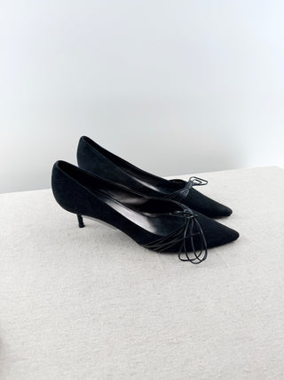 Armani low heel suede pumps, 38.5