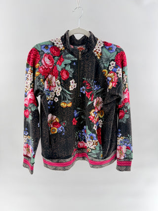 Johnny Was floral sweatshirt, S