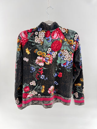 Johnny Was floral sweatshirt, S