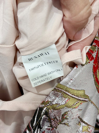 Runaway floral metallic sleeveless mini dress, 6