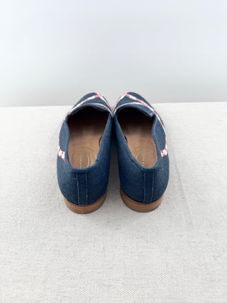 Stubbs & Wootton embroidered canvas loafers, 9