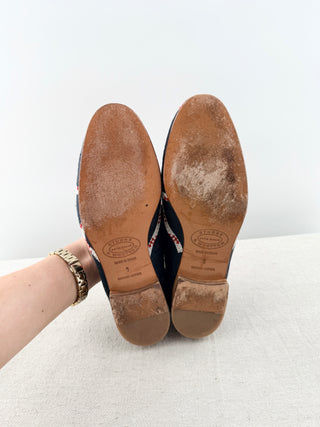 Stubbs & Wootton embroidered canvas loafers, 9