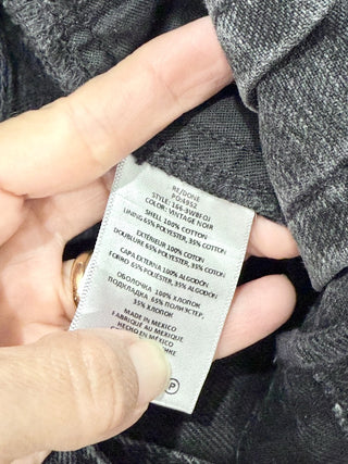 RE/Done Originals 80s High Rise Button Fly Fold Over Jean Vintage Noir Womens 25