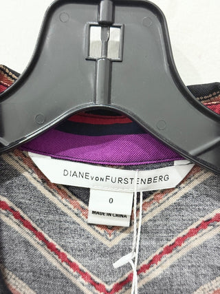 Diane von Furstenberg silk wool blend shirt mini dress, 0