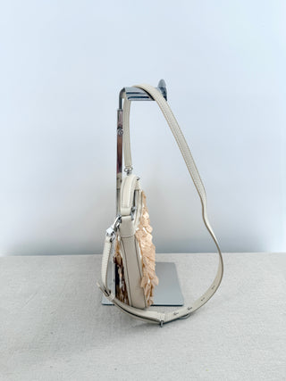 Staud mini sasha bag leather and satin with embellishments