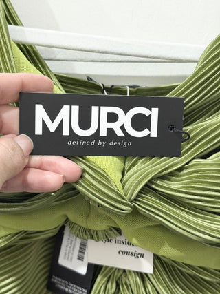 Murci draped plisse coord set top and maxi skirt, S/2
