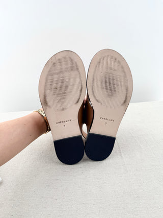 Everlane flat leather sandals, 7
