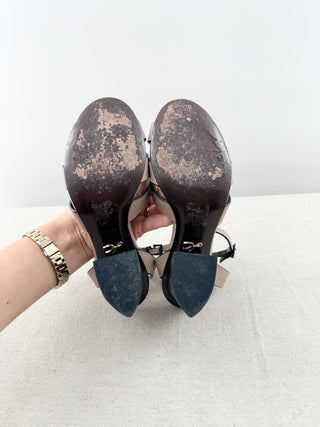 Lola Cruz leather block heel sandals, 37