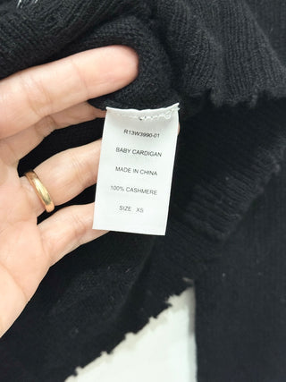 R13 100% cashmere crop cardigan sweater, XS