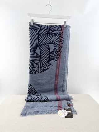 Louis Vuitton rope print wool silk blend large scarf stole