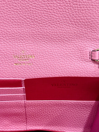 Valentino leather studded wallet on chain bag new