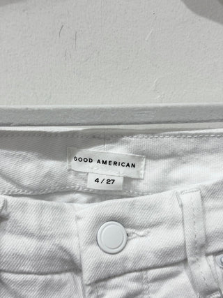 Good American flare bottom jeans cropped, 4/27