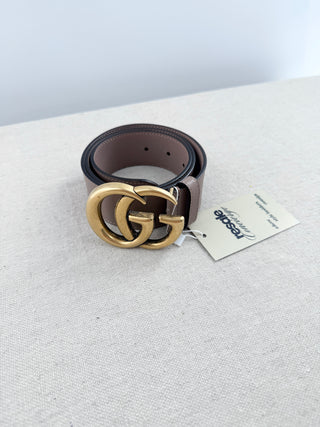 Gucci wide leather belt marmont, 30/75