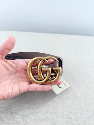 Gucci wide leather belt marmont, 30/75