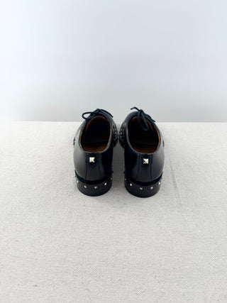 Valentino leather derby shoes with studs, 39