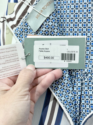 Silvia Tcherassi aryana skirt striped mini, L