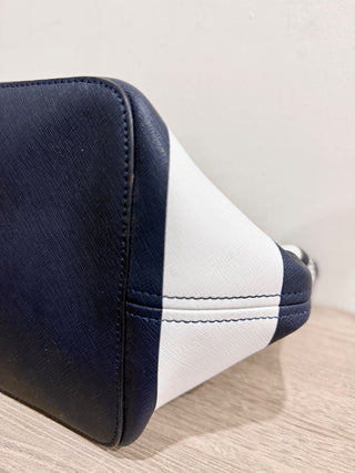 Michael Kors Striped Blue and White Tote Handbag