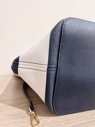 Michael Kors Striped Blue and White Tote Handbag