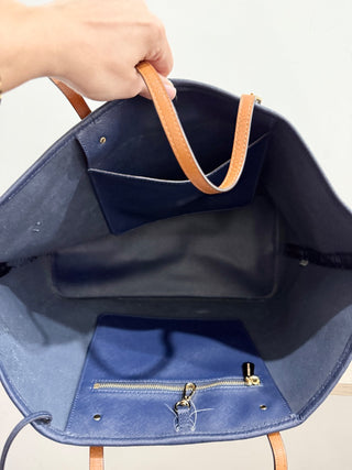 Michael Kors Striped Blue and White Tote Handbag