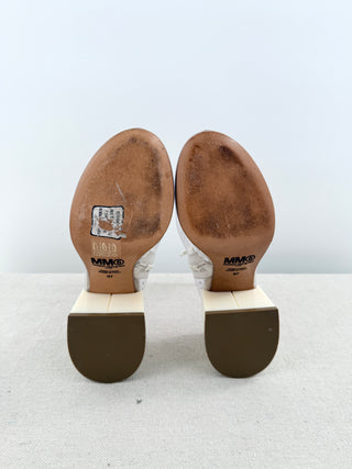 Maison Margiela PVC transparent booties with block acrylic heel, 37