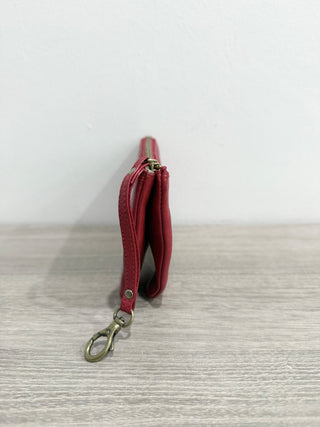Maison Nathalie Blanc leather double zip pouch