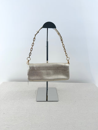 Tory Burch leather metallic east west small shoulder bag clutch