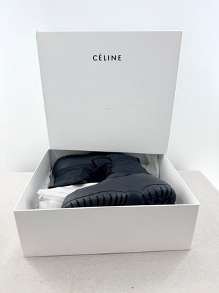 Celine x Phoebe Philo outdoor rubber lace up ankle boots, 36