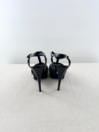 Saint Laurent tribute patent leather platform sandals, 40