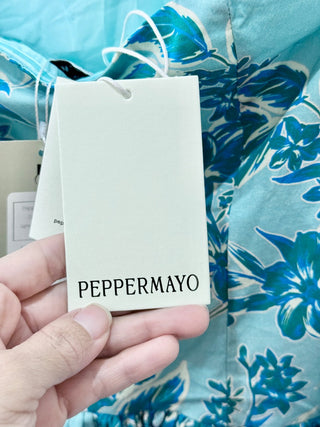 Peppermayo floral light blue/green maxi dress, 4