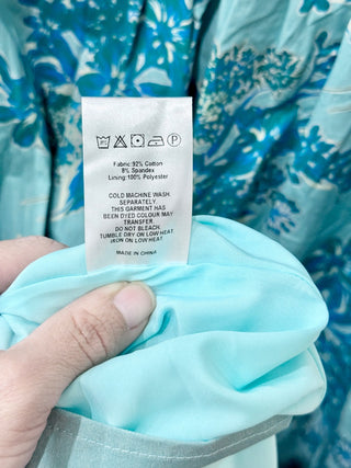 Peppermayo floral light blue/green maxi dress, 4