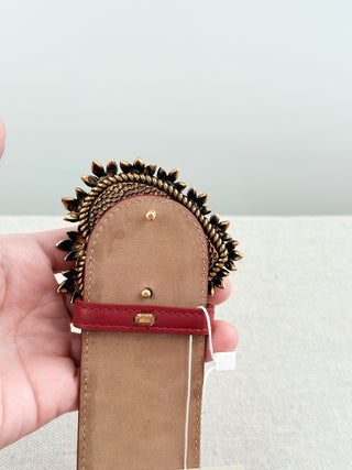 Dolce and Gabbana heart buckle leather belt, 80/ 32