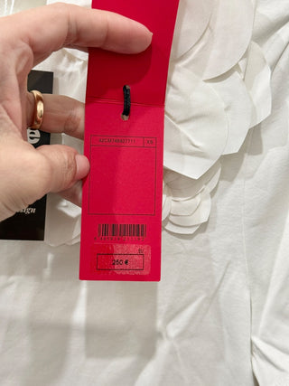 Carolina Herrera floral and pearl embellished top, XS