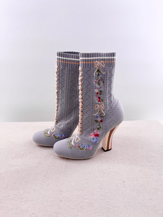 Fendi floral sock bootie, 38