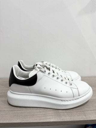 Alexander McQueen Leather Low Top Chunky Sole Sneakers White Black Men's EU 41