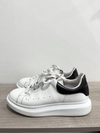 Alexander McQueen Leather Low Top Chunky Sole Sneakers White Black Men's EU 41
