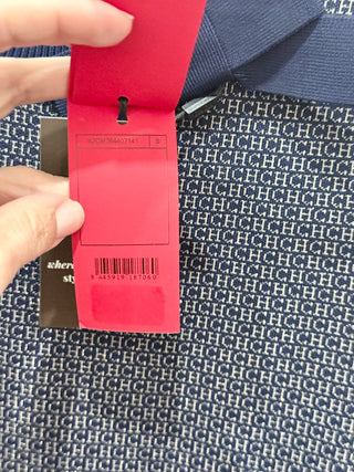 Carolina Herrera knit logo short sleeve top with bow, S