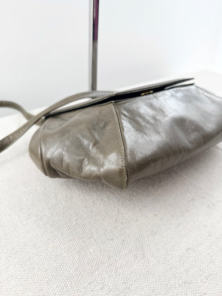 Charles Jourdan leather flap bag with long strap