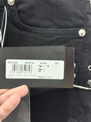 Versus by Versace denim short with safety pin, 29