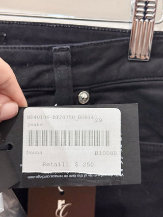 Versus by Versace denim short with safety pin, 29