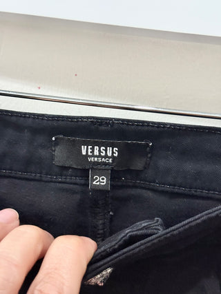 Versus by Versace denim short with safety pin, 29