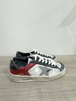 NWT Golden Goose Stardan Mesh Leather 90s Basketball Sneakers White Black 39