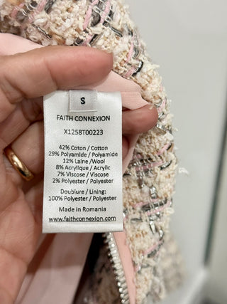 Faith connexion set blazer and mini skirt tweed, S