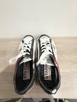 NWT Golden Goose Stardan Mesh Leather 90s Basketball Sneakers White Black 39