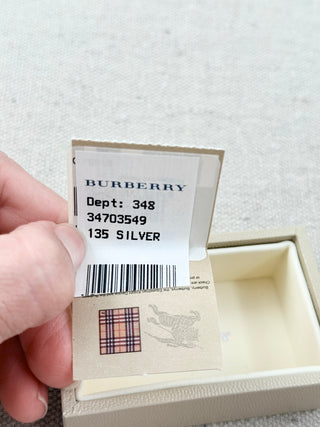 Burberry check cufflinks