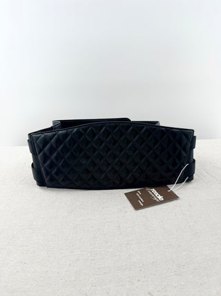 Chanel wide leather vintage reversible belt, M