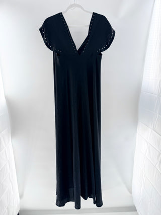 Zadig & Voltaire V-Neck Star Embroidered Maxi Dress, S