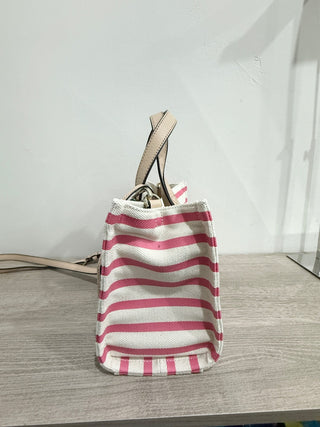 Kate Spade manhattan canvas striped mini tote bag with strap